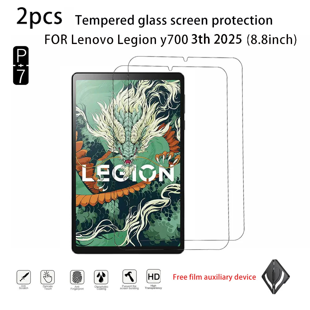 2-Pack Tempered Glass Screen Protector – Lenovo Legion Y700 8.8" Tablet Screen Protector Axl for Y700 3th 8.8inch