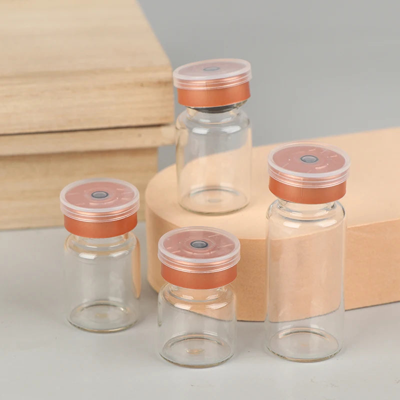 10-Pack Glass Vials with Flip-Off Caps – 3ml 5ml 6ml 10ml Glass Storage Vials Axl