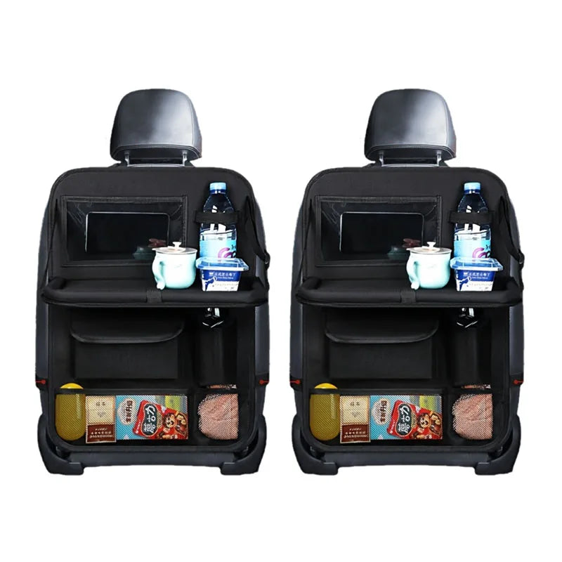 Car Seat Back Organizer – Multi-Pocket PU Bag & Tablet Holder Car Seat Organizer Axl 2pcs Black