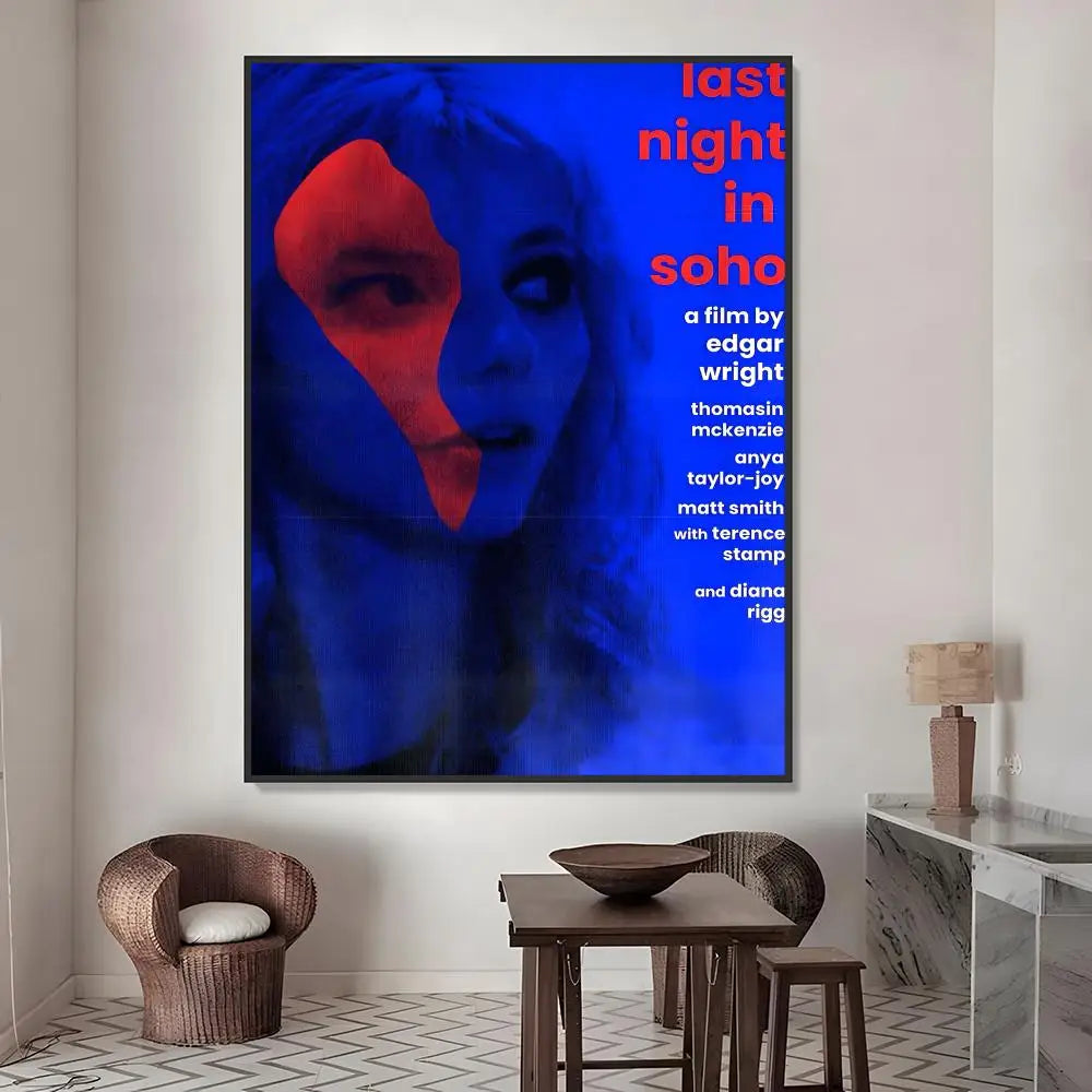 Last Night in Soho Movie Poster Waterproof PVC Stickers Movie Poster Sticker Axl White14 40X50cmNoframe