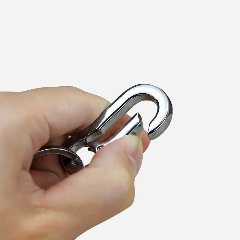 Stainless Steel Horseshoe Buckle Keychain – Men's Key Ring Keychain Key Ring Axl