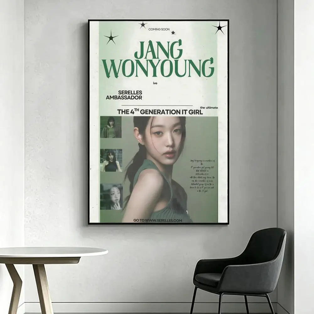 Wonyoung Kpop HD Poster – Waterproof Sticky Wall Art Decor Wall Art Poster Axl White13 15X20cmNoframe