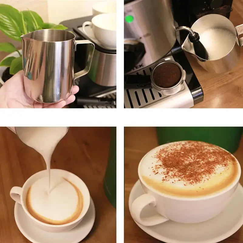 KEMORELA Milk Frothing Pitcher with Scale | 350/600/900ml Milk Frothing Pitcher Axl