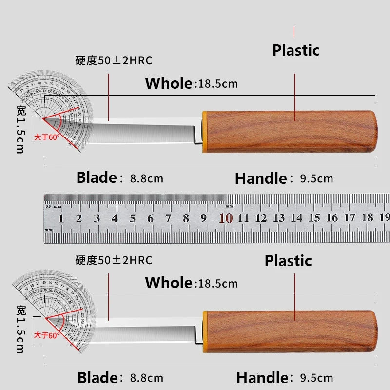2-in-1 Stainless Steel Paring Knife – Ultra Sharp Fruit & Kitchen Paring Knife Axl