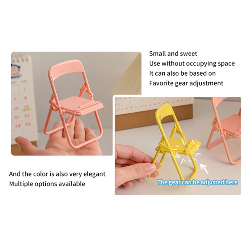 Mini Chair Phone Stand – Cute Portable Folding Desktop Holder Phone Stand Axl