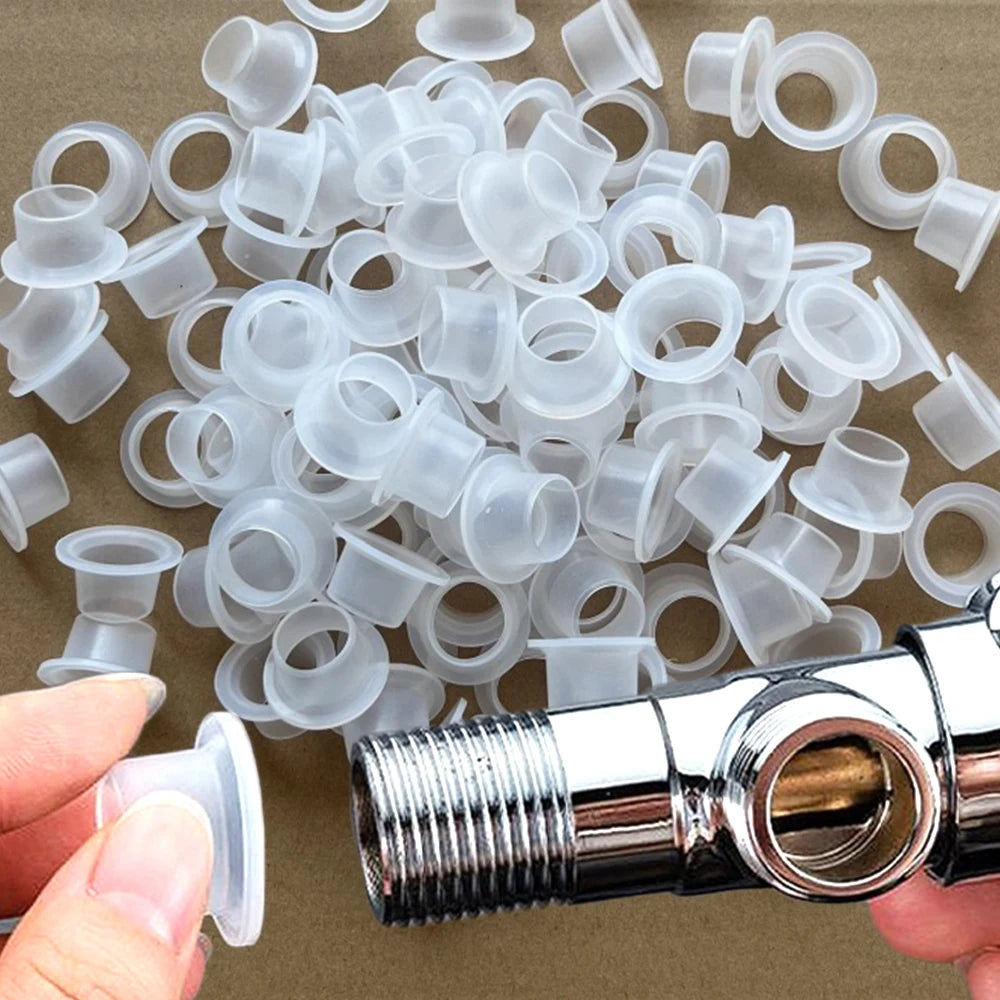 50-Pack Silicone Faucet Gaskets – Threaded Hose Sealing Rings Plumbing Sealing Gasket Axl