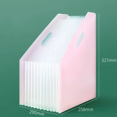 A4 Accordion File Folder – 13-Pocket Large Capacity Organizer Accordion File Folder Axl A-pink