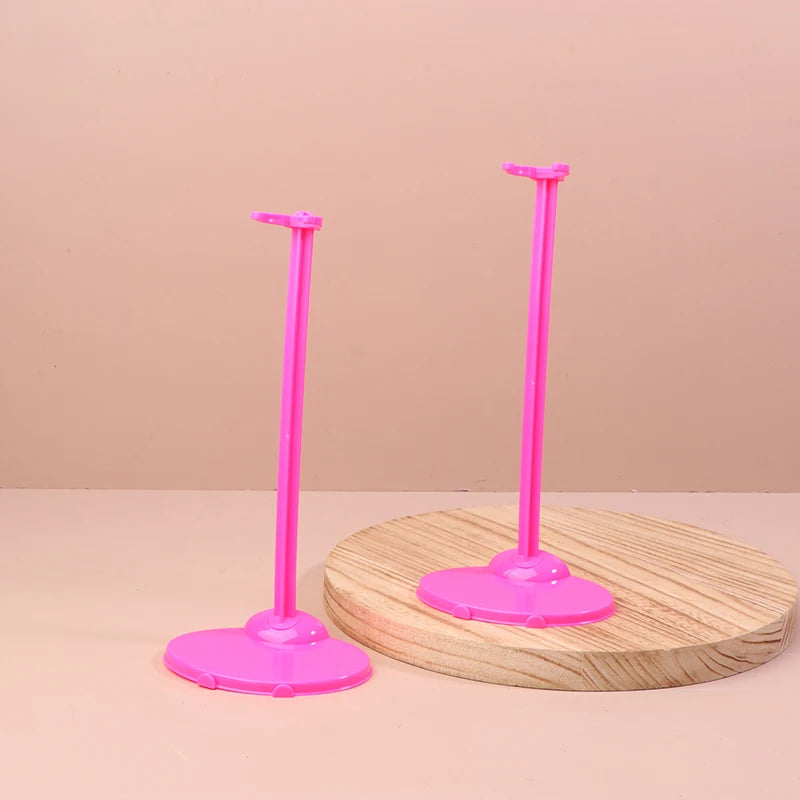 2PCS Clear Doll Display Stand – 1/6 Figure & Toy Holder Doll Display Stand Axl Dark pink