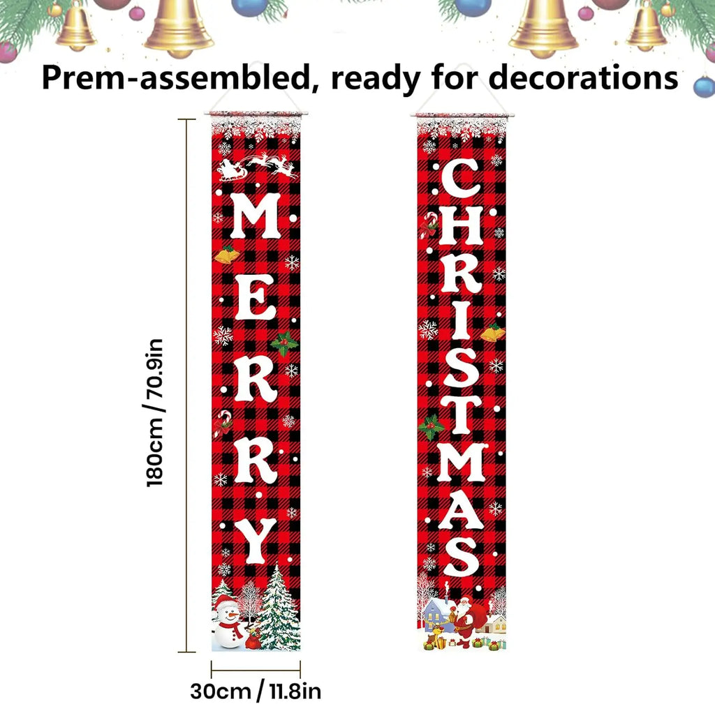 Christmas Welcome Banner – Festive Porch & Door Decor 72" Christmas Banner Axl