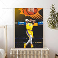 Basketball Star Wall Poster – Self-Adhesive Waterproof Sticker Wall Art Poster Axl z3 10x15cm No Frame