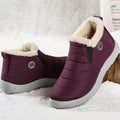 HAJINK Women's Waterproof Ankle Snow Boots – Fur Lined Winter Women's Snow Boots Axl BNRed 42