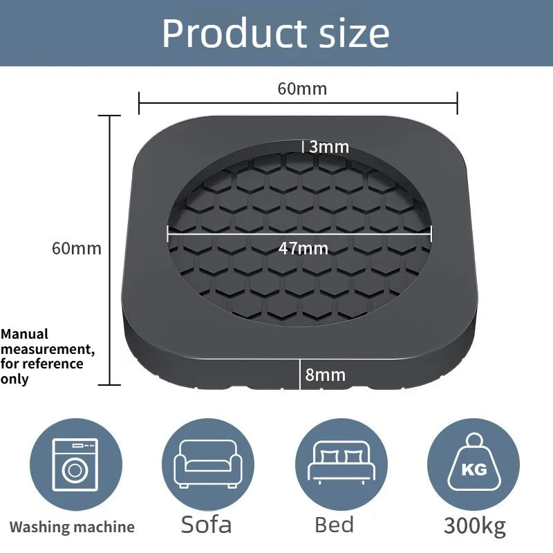 Non-Slip Anti-Vibration Pads – Washing Machine & Appliances Appliance Foot Pads Axl