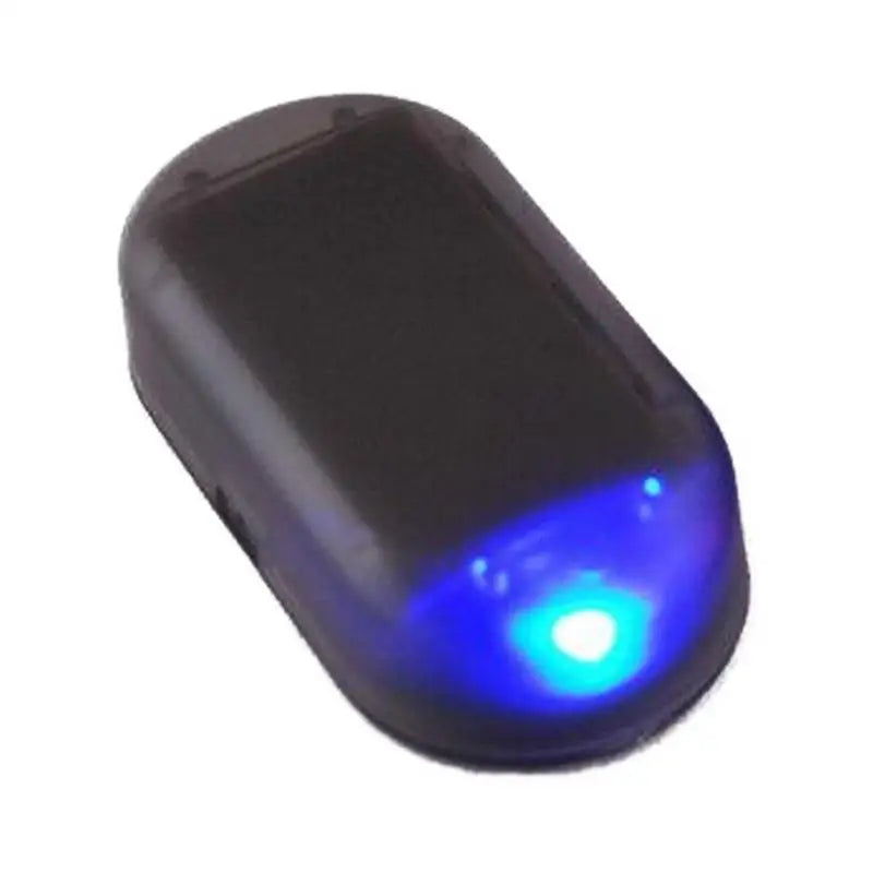 Solar Fake Car Alarm LED Blinking Security Warning Light Car Security Light Axl Blue