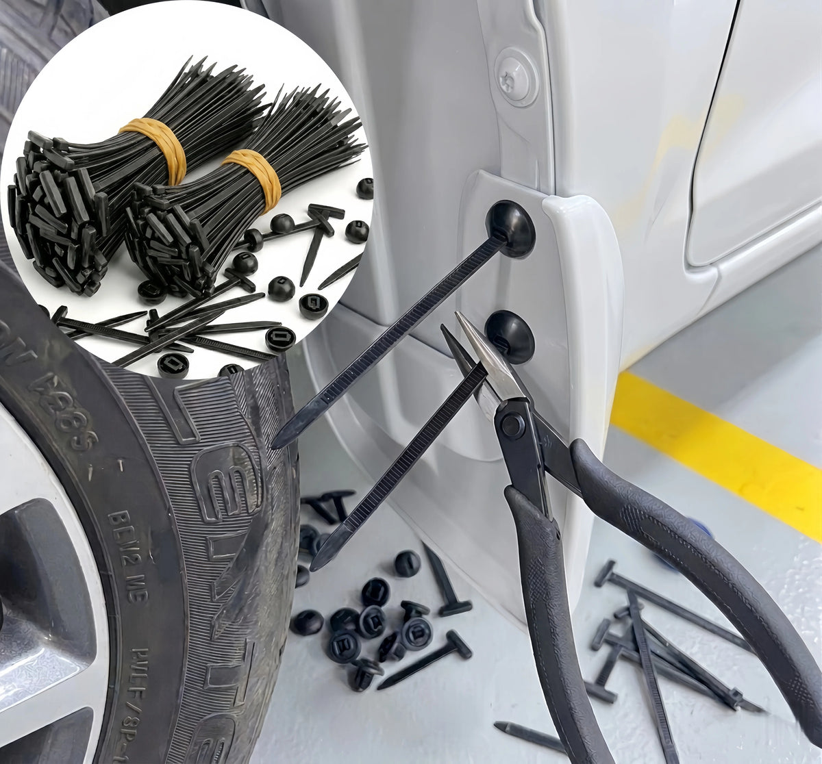 Nylon Cable Tie Buckles – Universal Fender & Panel Clips Automotive Cable Clips Axl