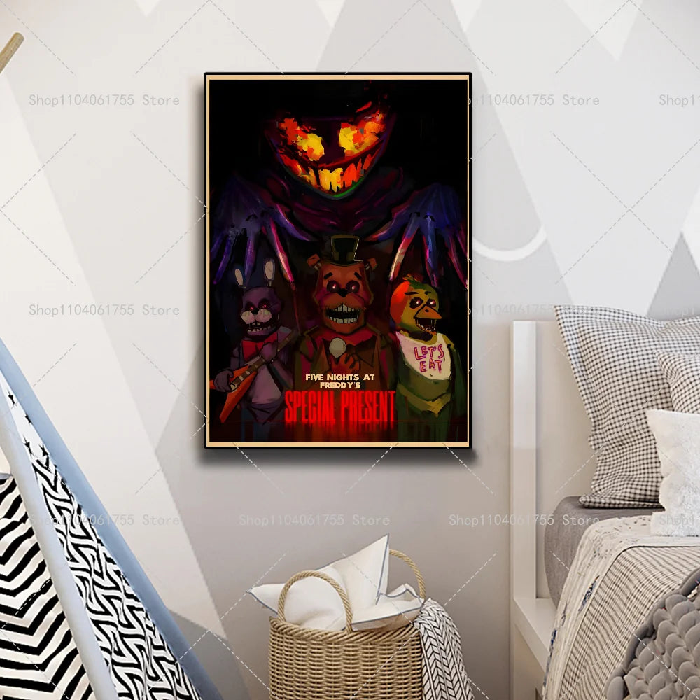 Five Nights at Freddy's Wall Poster – Self-Adhesive Sticker Wall Art Poster Axl