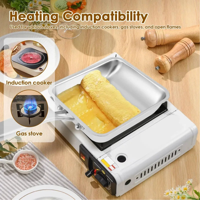 KEMORELA Tamagoyaki Pan – Stainless Steel Japanese Omelette Pan Japanese Omelette Pan Axl
