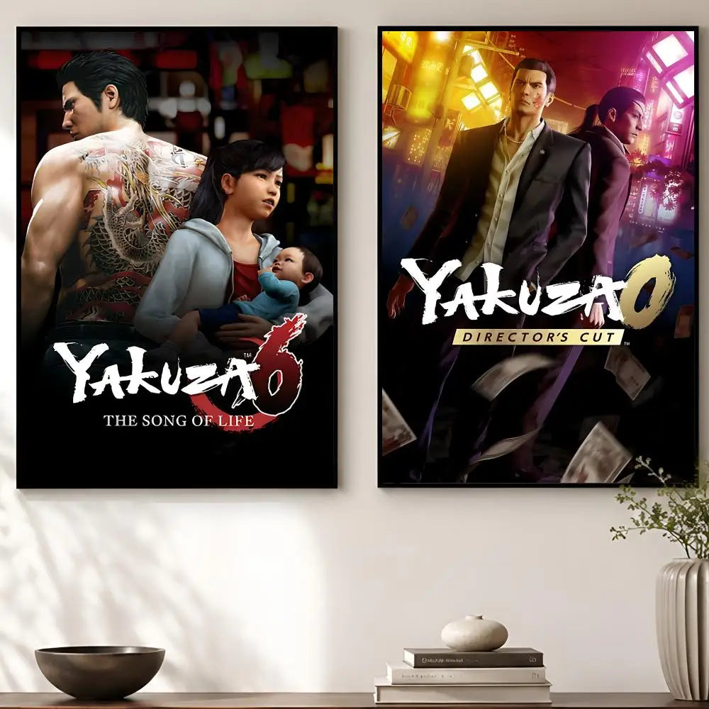 Yakuza Game Poster – Waterproof Self-Adhesive HD Wall Art Wall Art Poster Axl