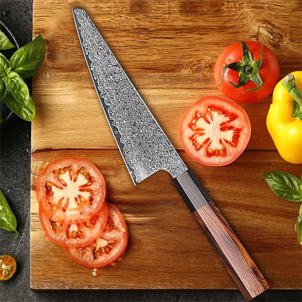 67-Layer Damascus Steel Honesuki Knife – Hand Forged Boning Damascus Kitchen Knife Axl