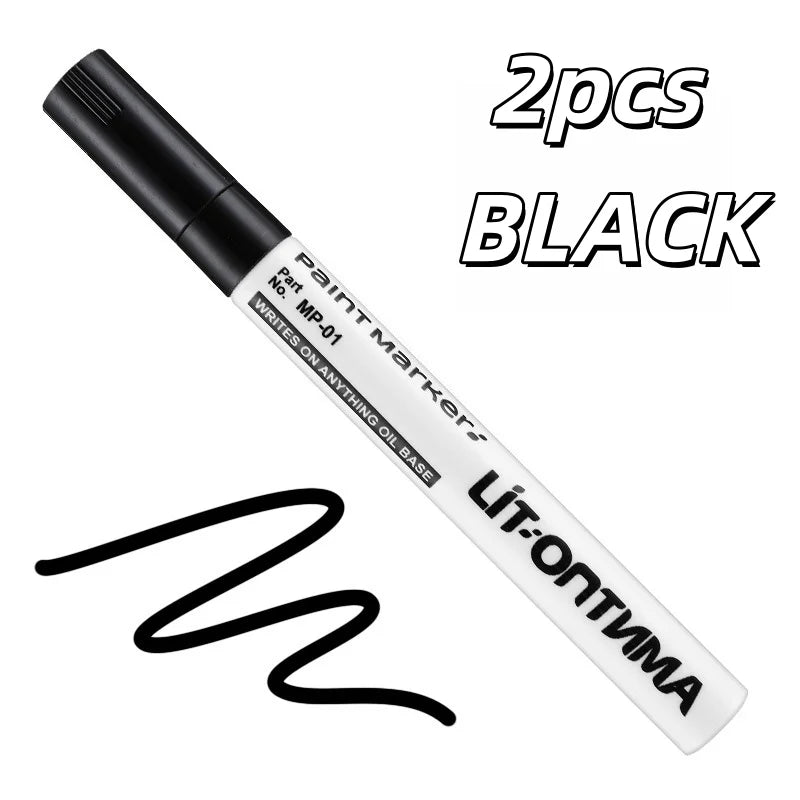 Golden Tombstone Marker – Restores Granite & Marble Text Art Marker Pen Axl Black 2pcs