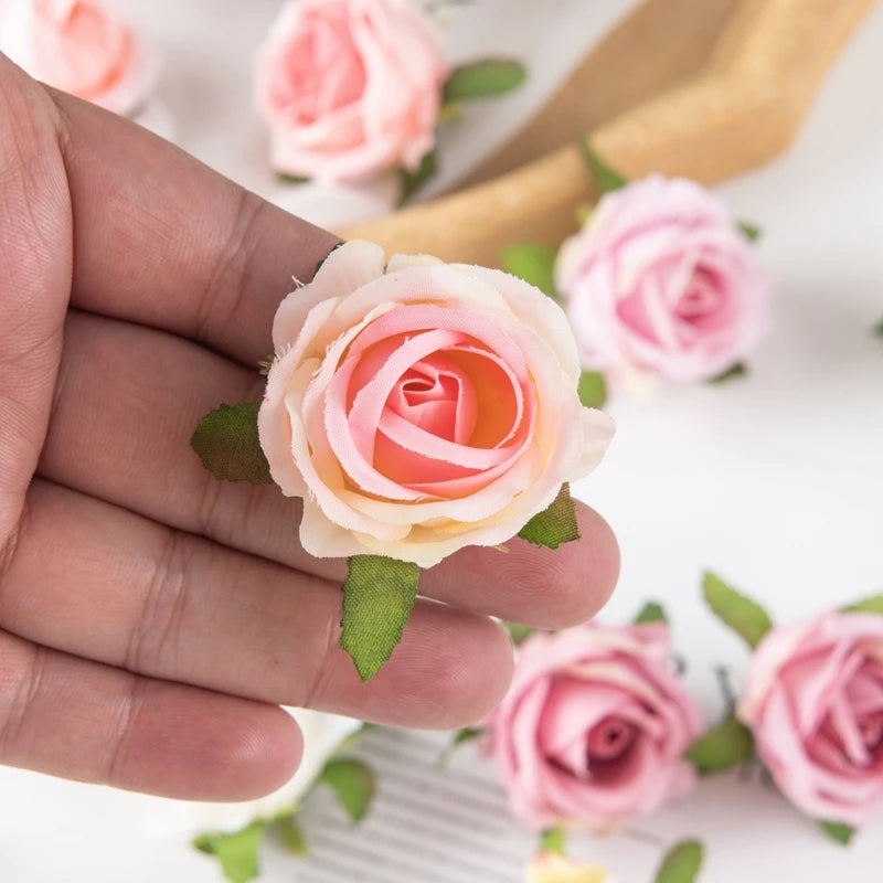 Silk Rose Artificial Flower Heads – Bulk 40/80 Pcs for Weddings Artificial Silk Flowers Axl