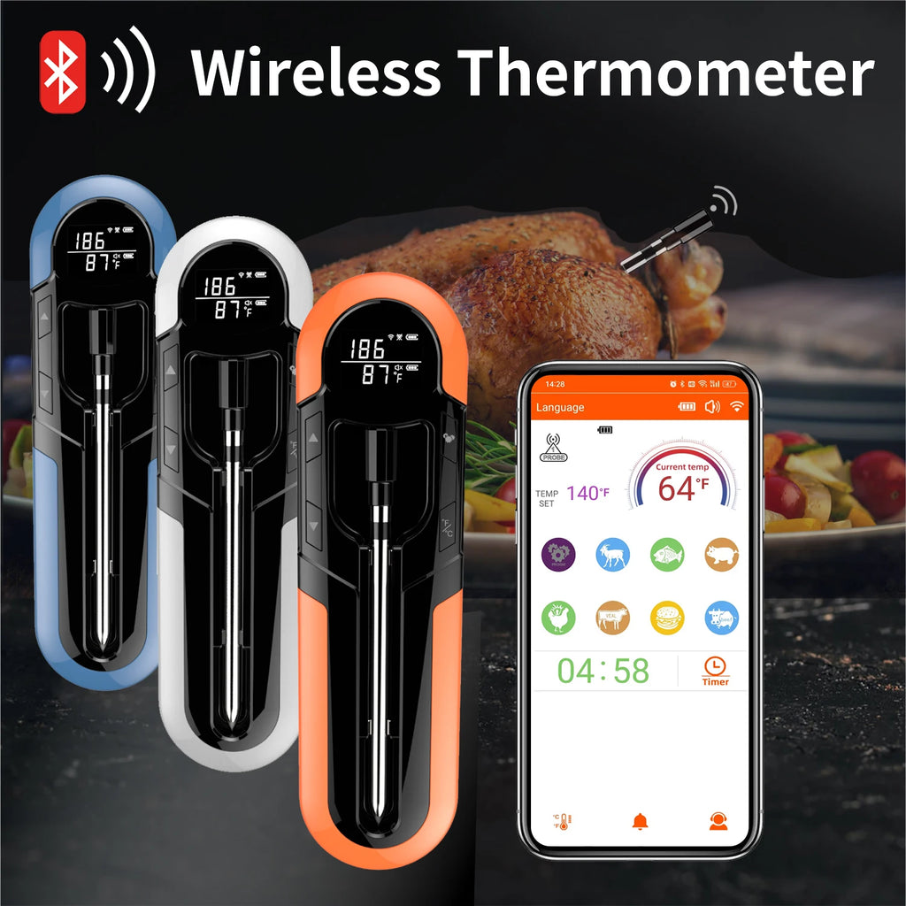 KT THERMO Wireless Bluetooth Meat Thermometer | BBQ & Oven Smart BBQ Thermometer Axl