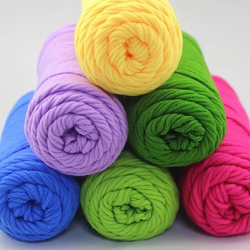 8-Ply Milk Cotton Blended Yarn – Knitting & Embroidery Thread Knitting Yarn Axl