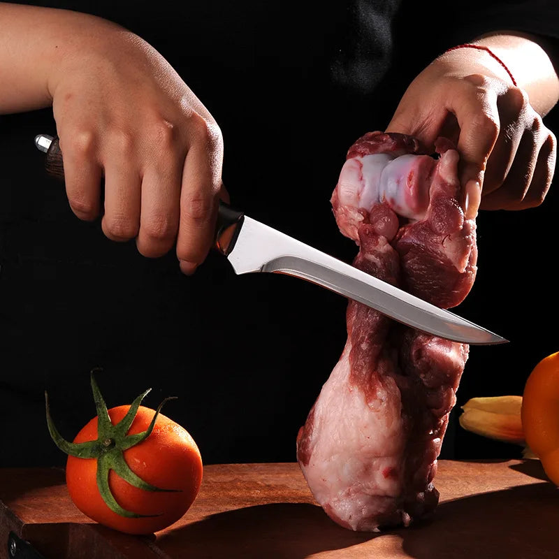Damascus Steel Boning Knife – 26cm Chef Knife Wooden Handle Damascus Chef Knife Axl