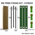 Tree Stake & Support Kit for Newly Planted Young Trees Tree Staking Kit Axl Green Rope