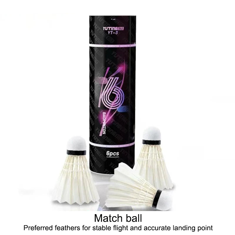 Goose Feather Badminton Shuttlecocks – 3 or 6 Pack | White Badminton Shuttlecock Axl