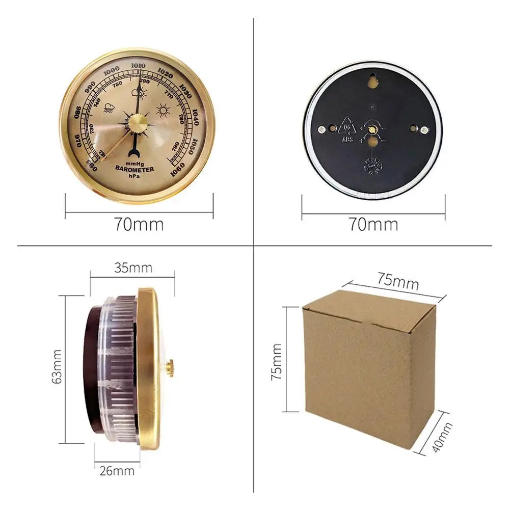 Precision Mechanical Barometer – Aluminum Alloy Weather Gauge Mechanical Barometer Axl