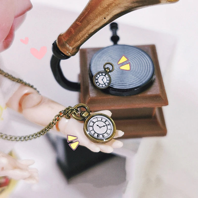 1/12 Dollhouse Miniature Vintage Pocket Watch Accessory Dollhouse Accessory Axl