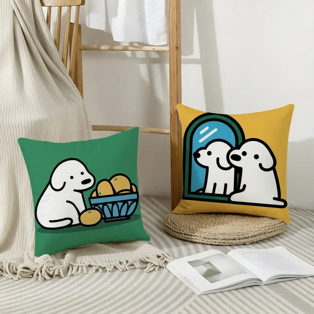 Linen Cotton Cushion Cover Animal Print | Hidden Zipper Pillowcase Cushion Cover Axl