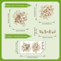 Gold Pearl Floral Toilet Sticker – Waterproof Bathroom Decal Bathroom Wall Sticker Axl ONESIZE