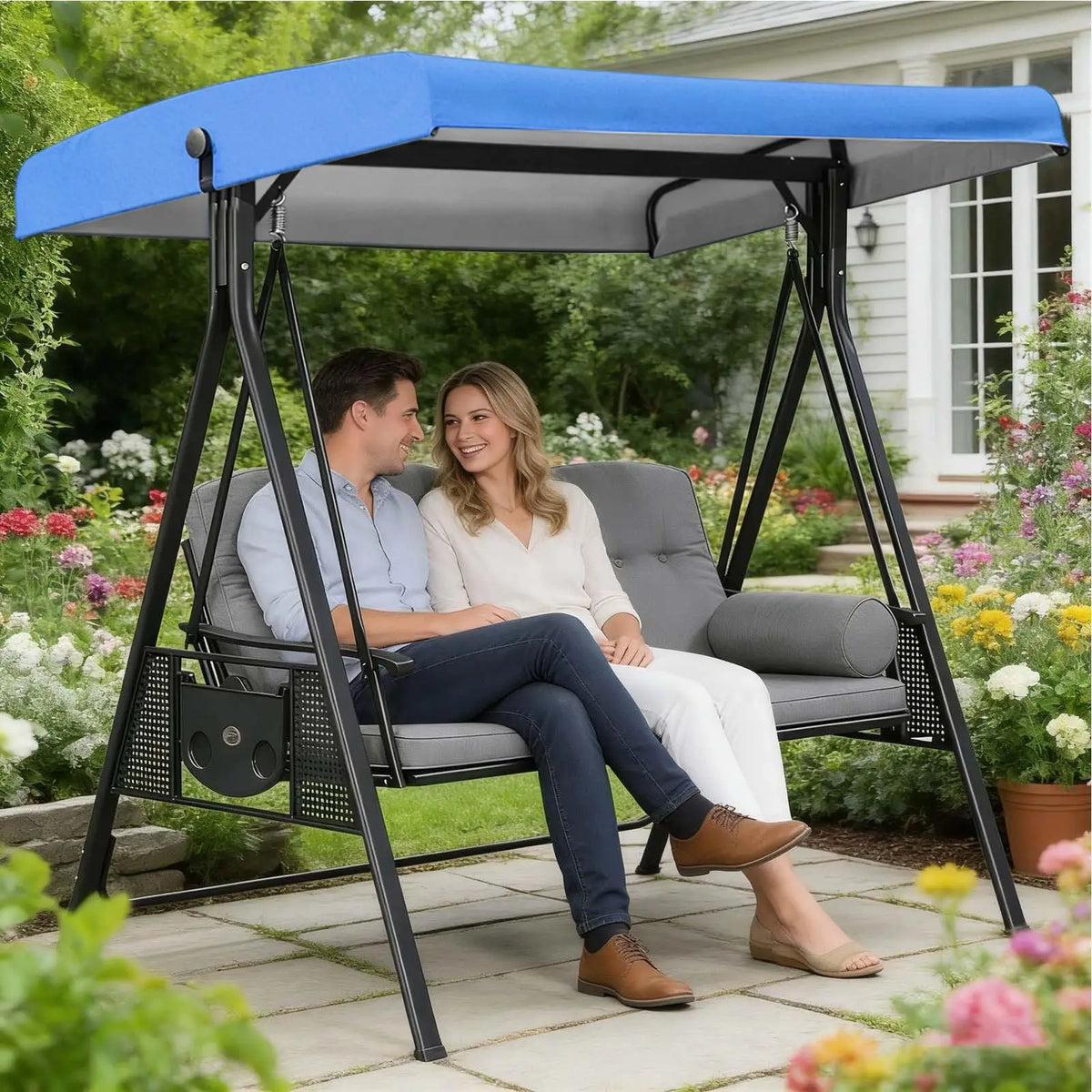 75x47" Waterproof UV-Block Swing Canopy Replacement Cover Swing Canopy Cover Axl