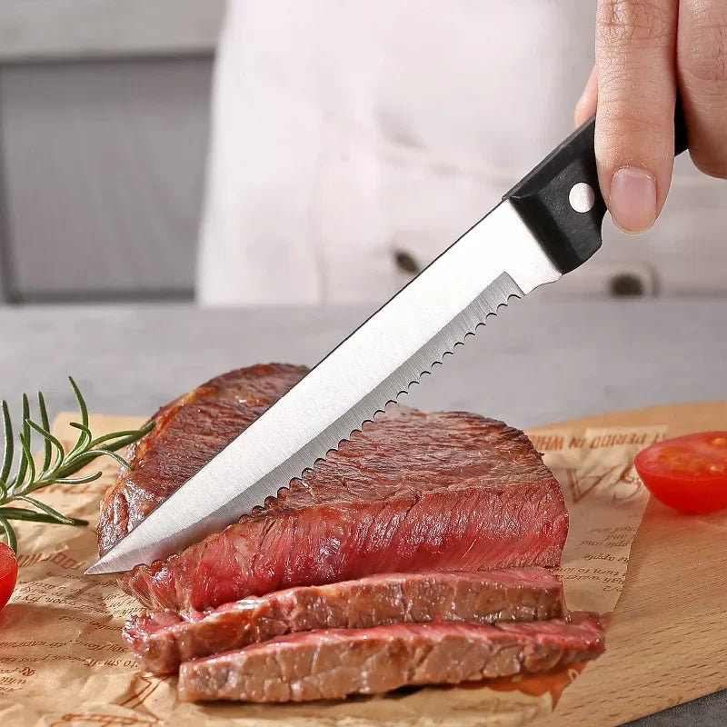 Steak Knives Set 4–16 Pcs Full Tang Stainless Steel Serrated Steak Knife Set Axl