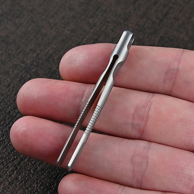 Mini TC4 Titanium Alloy Tweezers – EDC Camping Clip Tool Titanium EDC Tweezers Axl