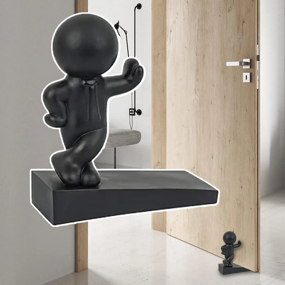 Cute Rubber Door Stop – Draft Stopper, Floor & Wall Protector Decorative Door Stop Axl