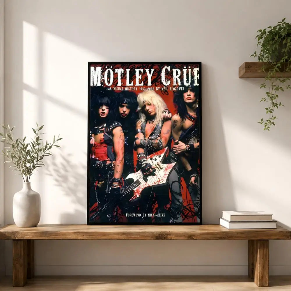 Motley Crue HD Wall Poster – Waterproof Adhesive Room Decor Wall Art Poster Axl White3 15X20cmNoframe
