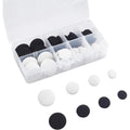 48pcs Fabric Covered Buttons 4 Sizes Black White Craft Sewing Fabric Craft Buttons Axl AECH04-19019