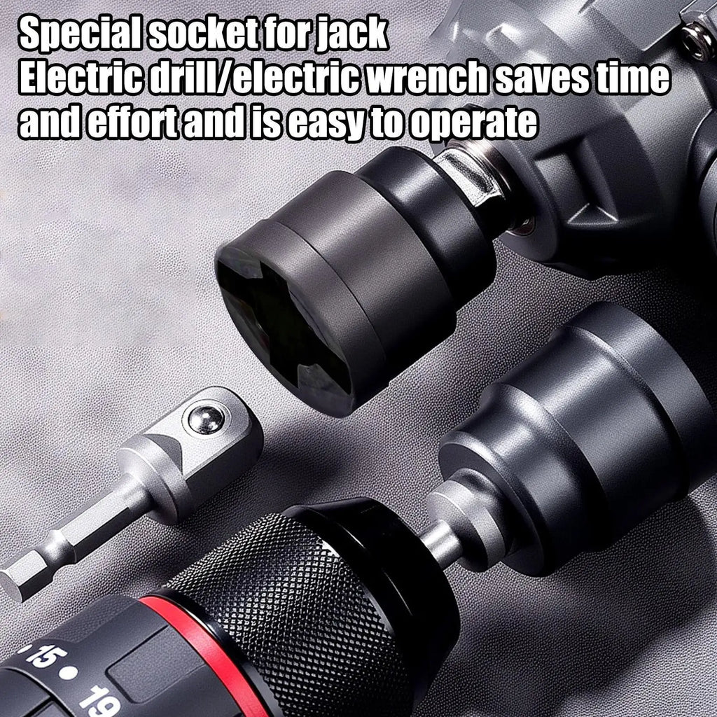 Universal Scissor Car Jack Adapter – Drill & Impact Wrench Car Jack Adapter Axl