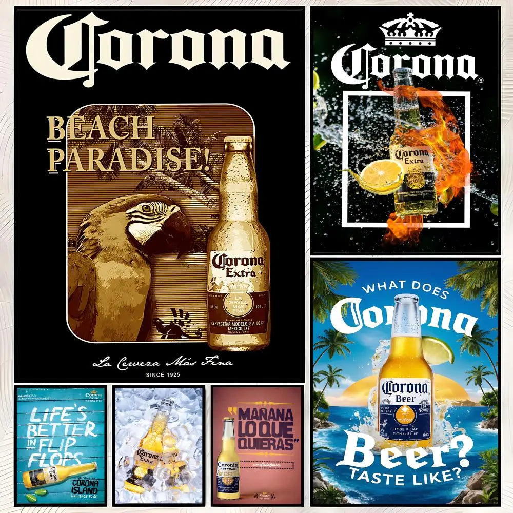 Corona Extra Beer Self-Stick Wall Art Poster – Waterproof HD Wall Art Poster Axl