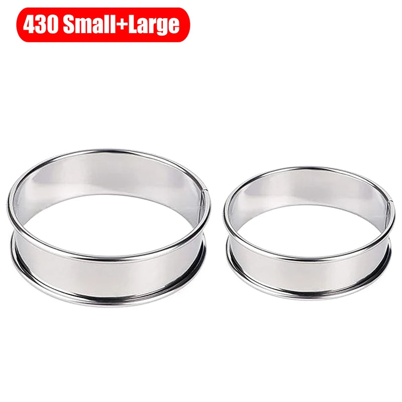 Stainless Steel Muffin & Crumpet Rings 8/9/10cm | Baking Molds Baking Mold Rings Axl SL