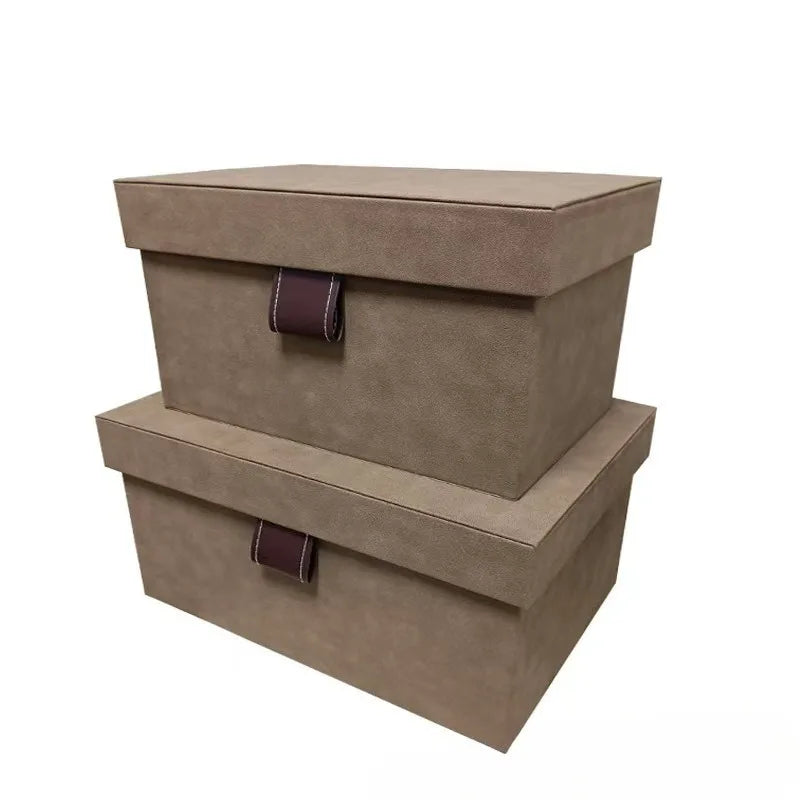 Large Leather Storage Box – 50L Clothes & Closet Organizer Leather Storage Box Axl
