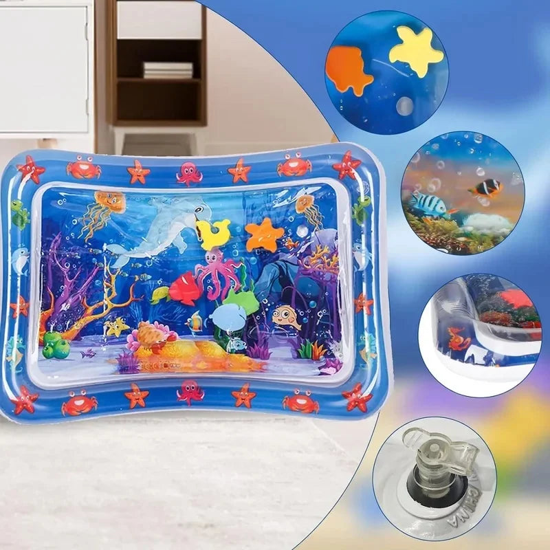 Inflatable Pet Water Sensory Play Mat – Ocean Fish Cooling Pad Pet Cooling Play Mat Axl