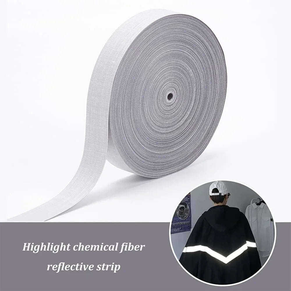 25M Reflective Ribbon Tape 15mm | High-Visibility Safety Strip Reflective Ribbon Tape Axl