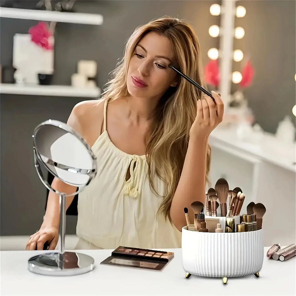 360° Rotating Cosmetic Organizer | 5-Section Storage Box Rotating Storage Organizer Axl