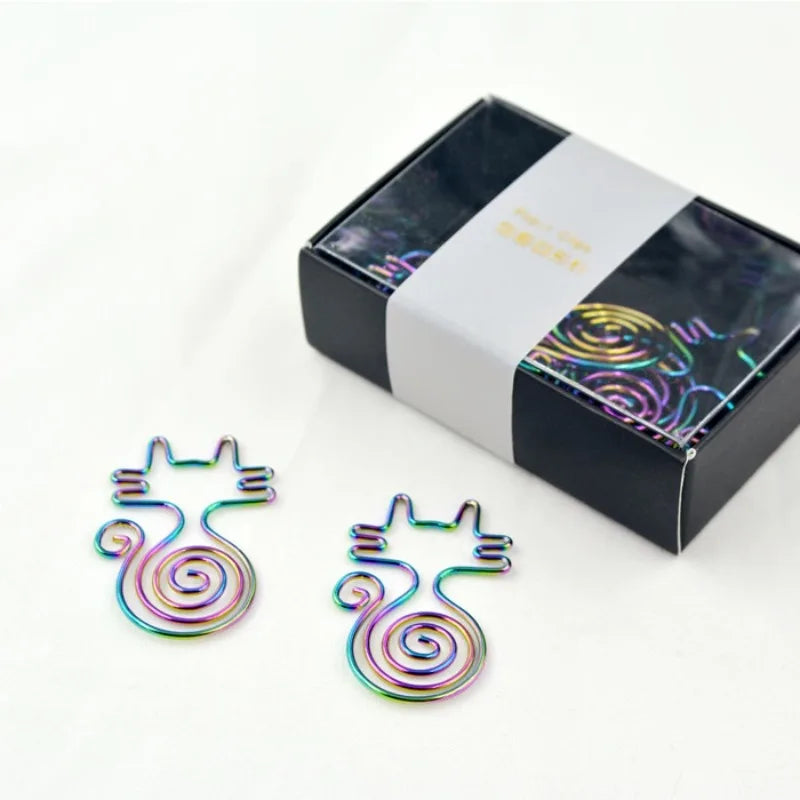 Metal Cat Bookmarks & Paper Clips – Cute Stationery School Metal Bookmark Clips Axl 1 box