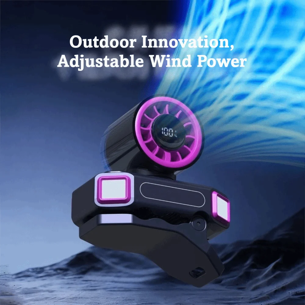Portable Clip-On Turbo Fan – High Airflow Handheld Blower Portable Clip-On Fan Axl