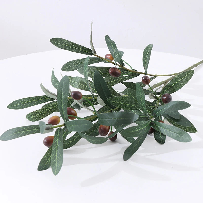 Artificial Olive Branch – Faux Green Leaf Stem | Home & Wedding Artificial Plant Stem Axl Green 2 1 pc