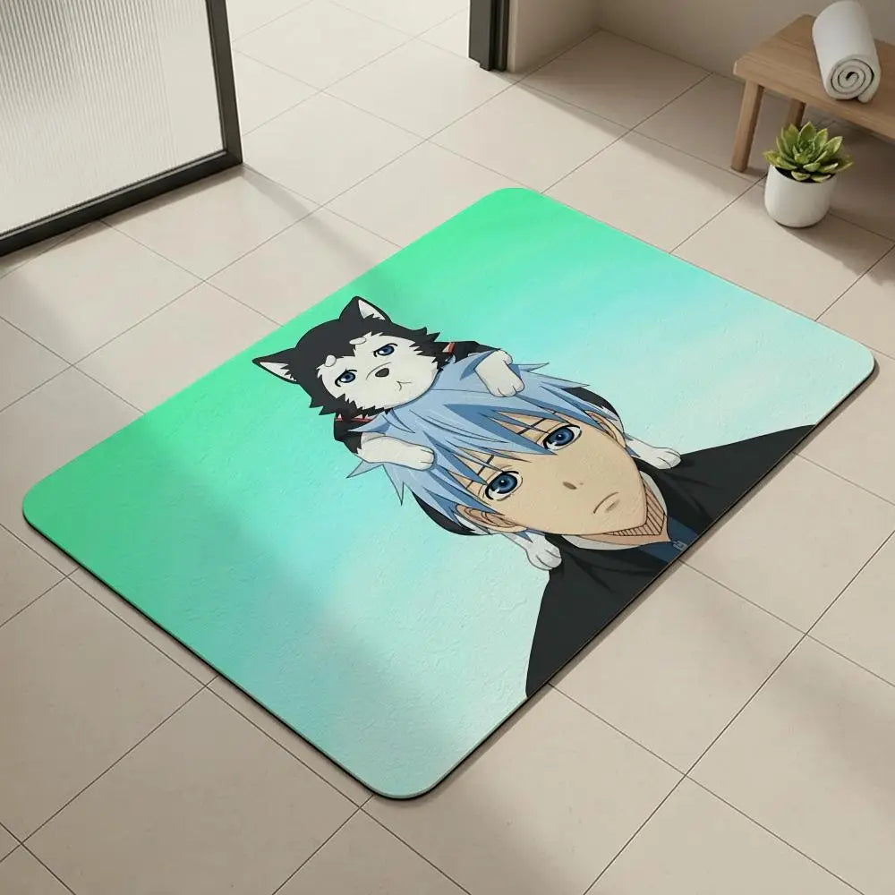 Kuroko's Basketball Diatomite Bath Mat – Quick Dry, Non-Slip Diatomite Bath Mat Axl White9 50x80cm